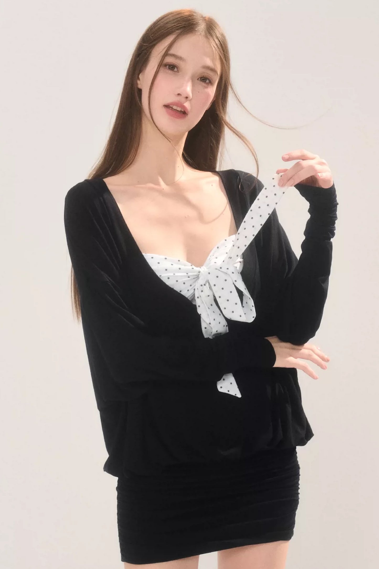 U-Neck Bow Dress