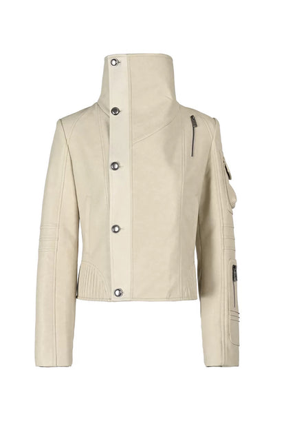Shadow Catching Motorcycle PU Leather Jacket