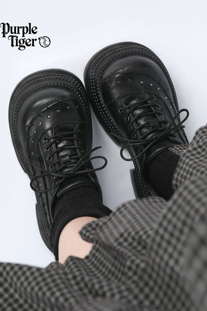 Gothic Thick-Soled Leather Shoes