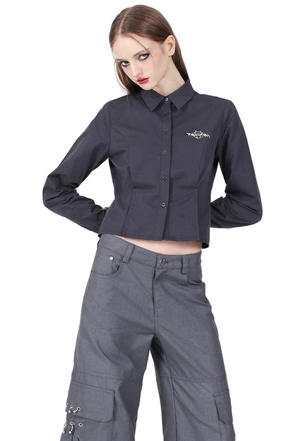 Y3K Structural Spliced Long Sleeve Shirt