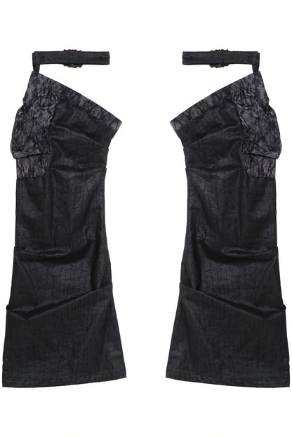 Punk Distressed Low-Waist Shorts Set-Up