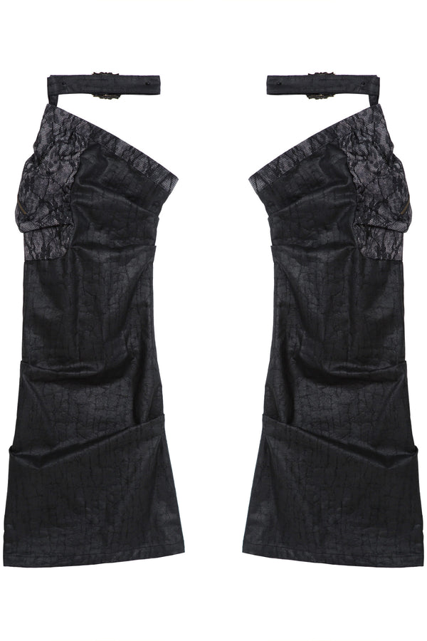 Punk Distressed Low-Waist Shorts Set-Up