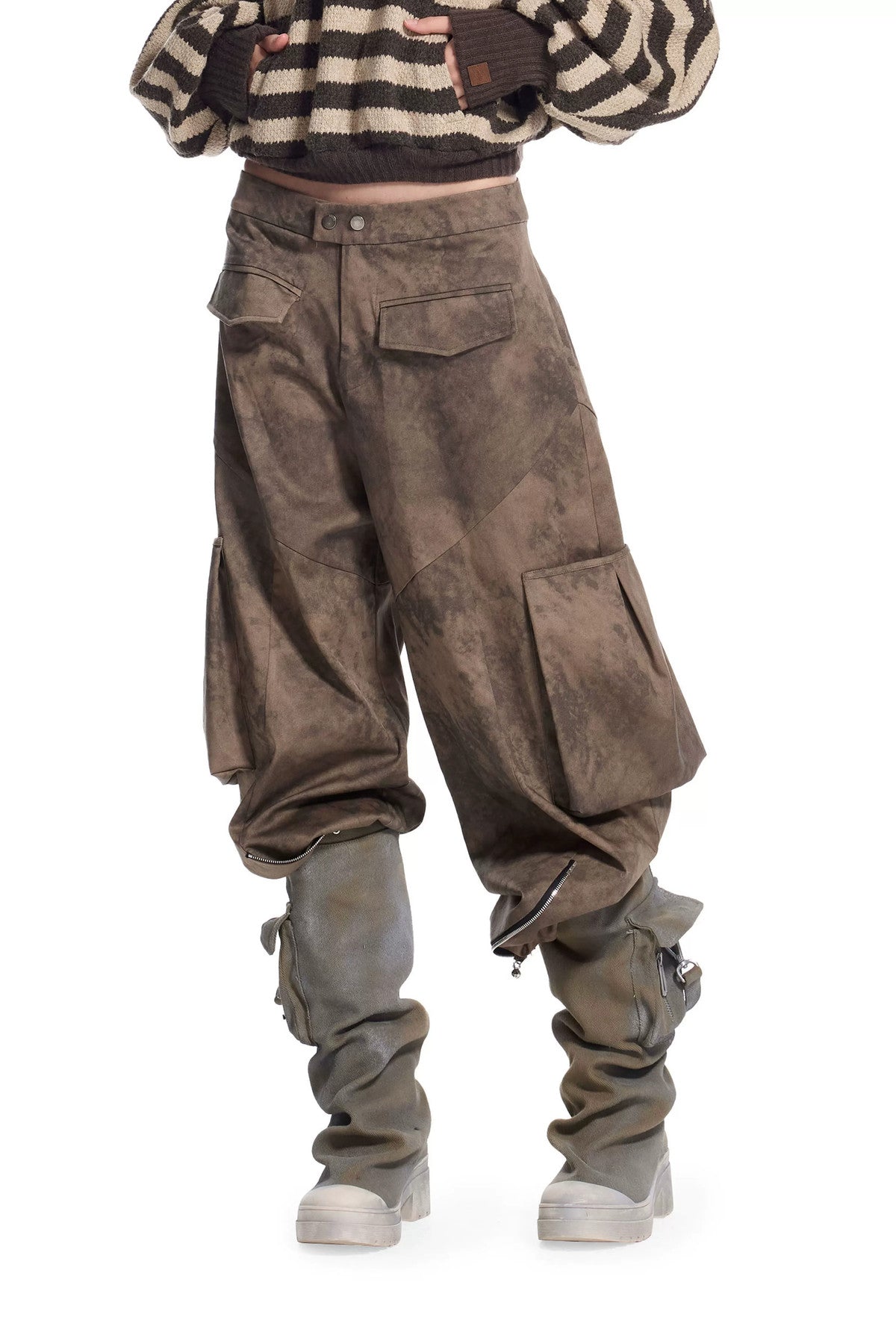 3D Panel Tie-Dye Pants