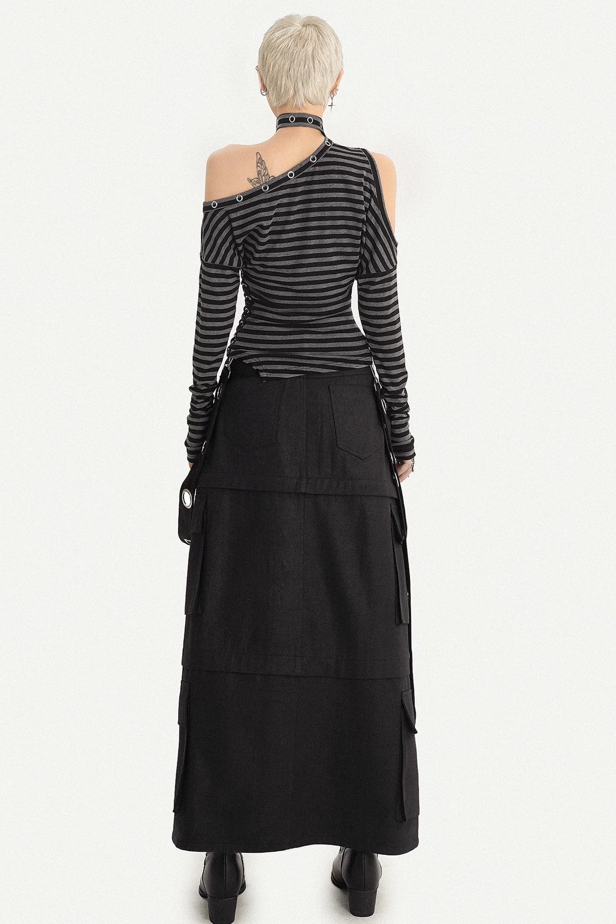Deconstructed Multi-Pocket Workwear Skirt Set-Up