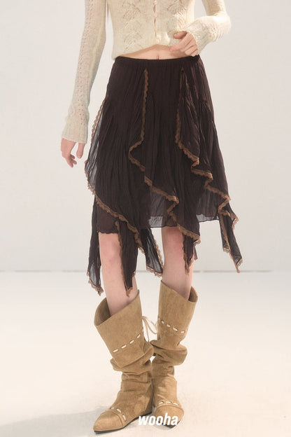 Ruffle Hem Autumn Skirt