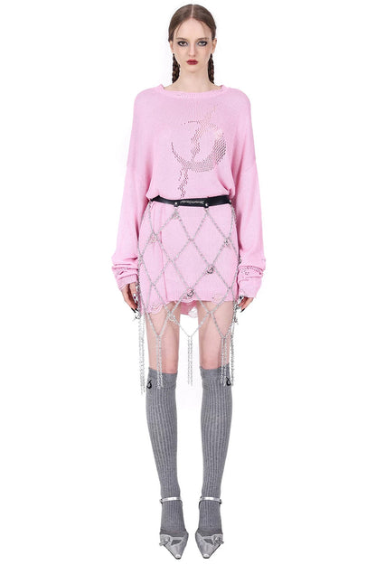 Y2K Hollow Out Knit Top