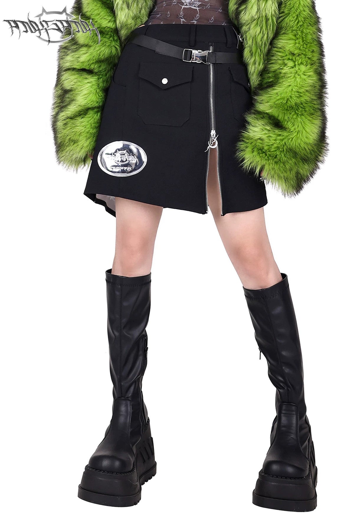 Y2K Rotating Buckle Skirt