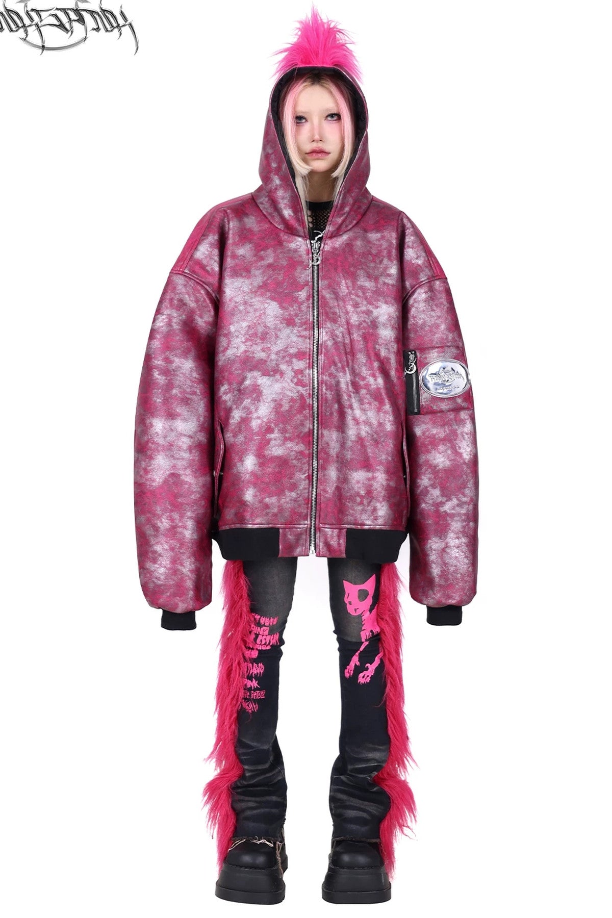 Pink Fur Jeans