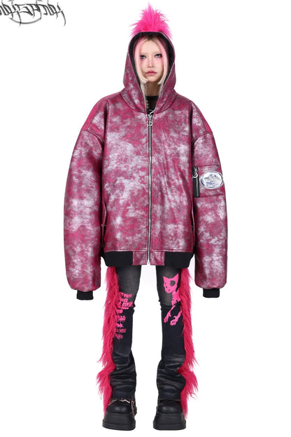 Pink Fur Jeans