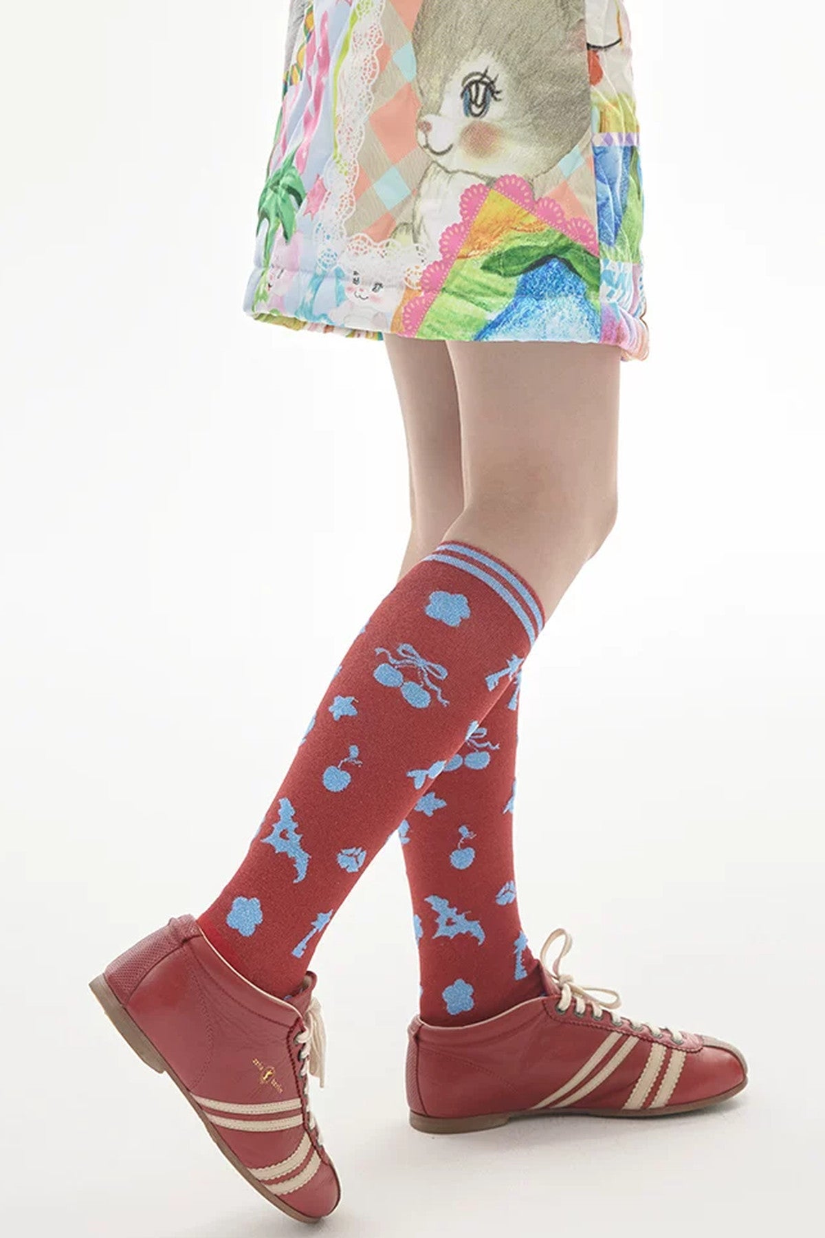 Red Heart Key Mid-Calf Socks