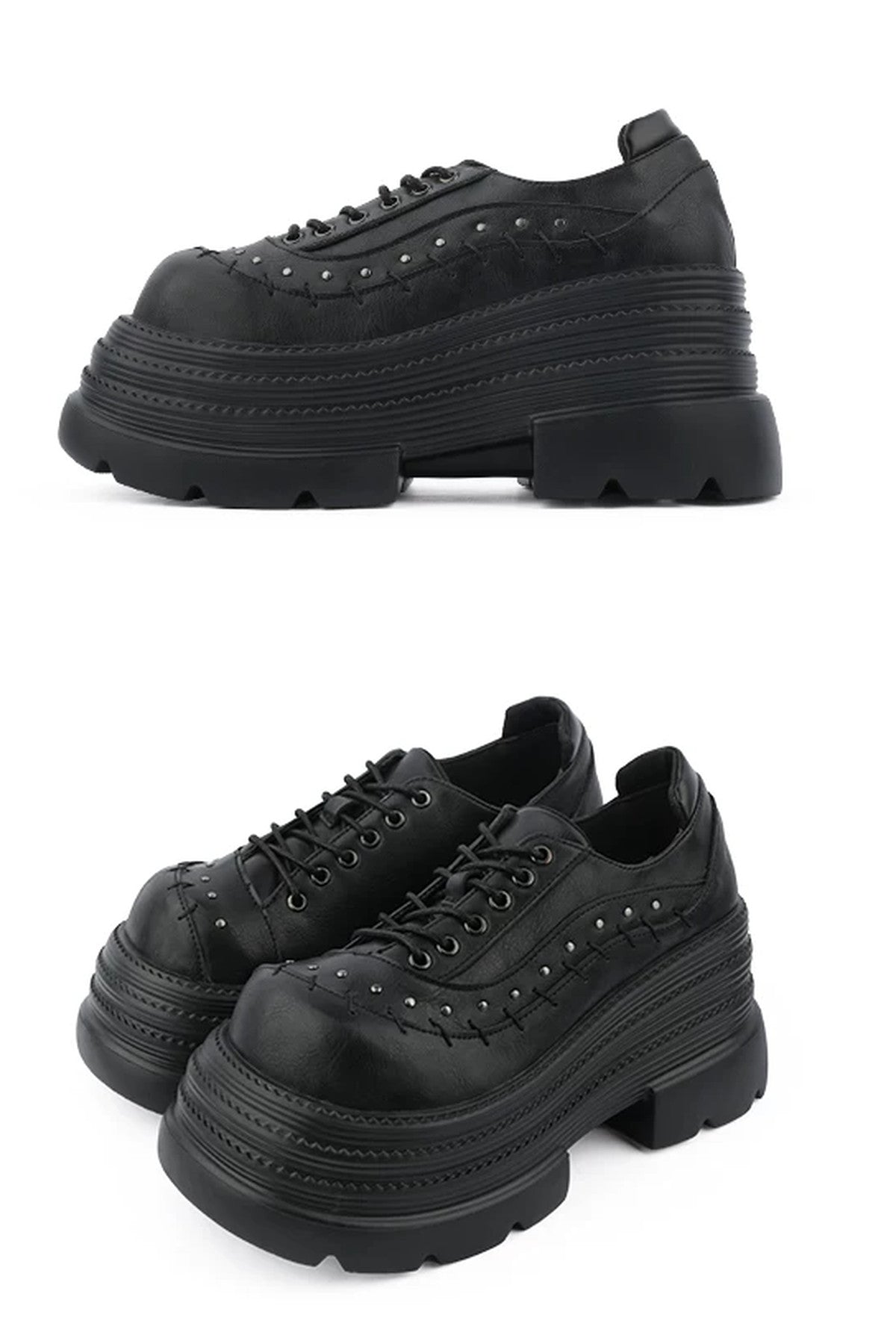 Gothic Thick-Soled Leather Shoes