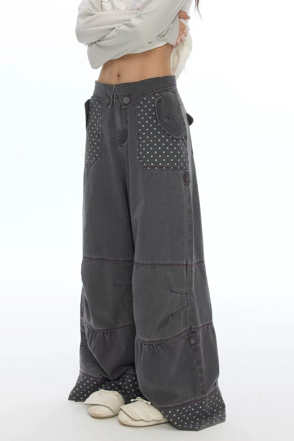 Polka Dot Wide Leg Pants