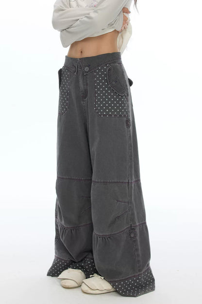 Polka Dot Wide Leg Pants
