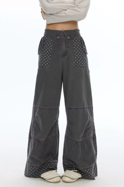 Polka Dot Wide Leg Pants