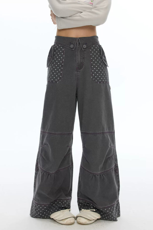 Polka Dot Wide Leg Pants