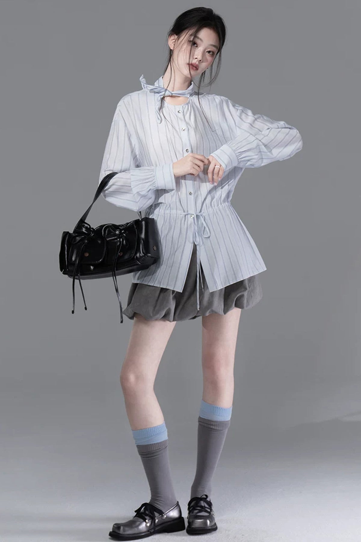 Lyocell Pleated Fluffy Bud Skirt
