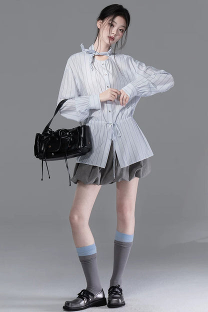 Lyocell Pleated Fluffy Bud Skirt