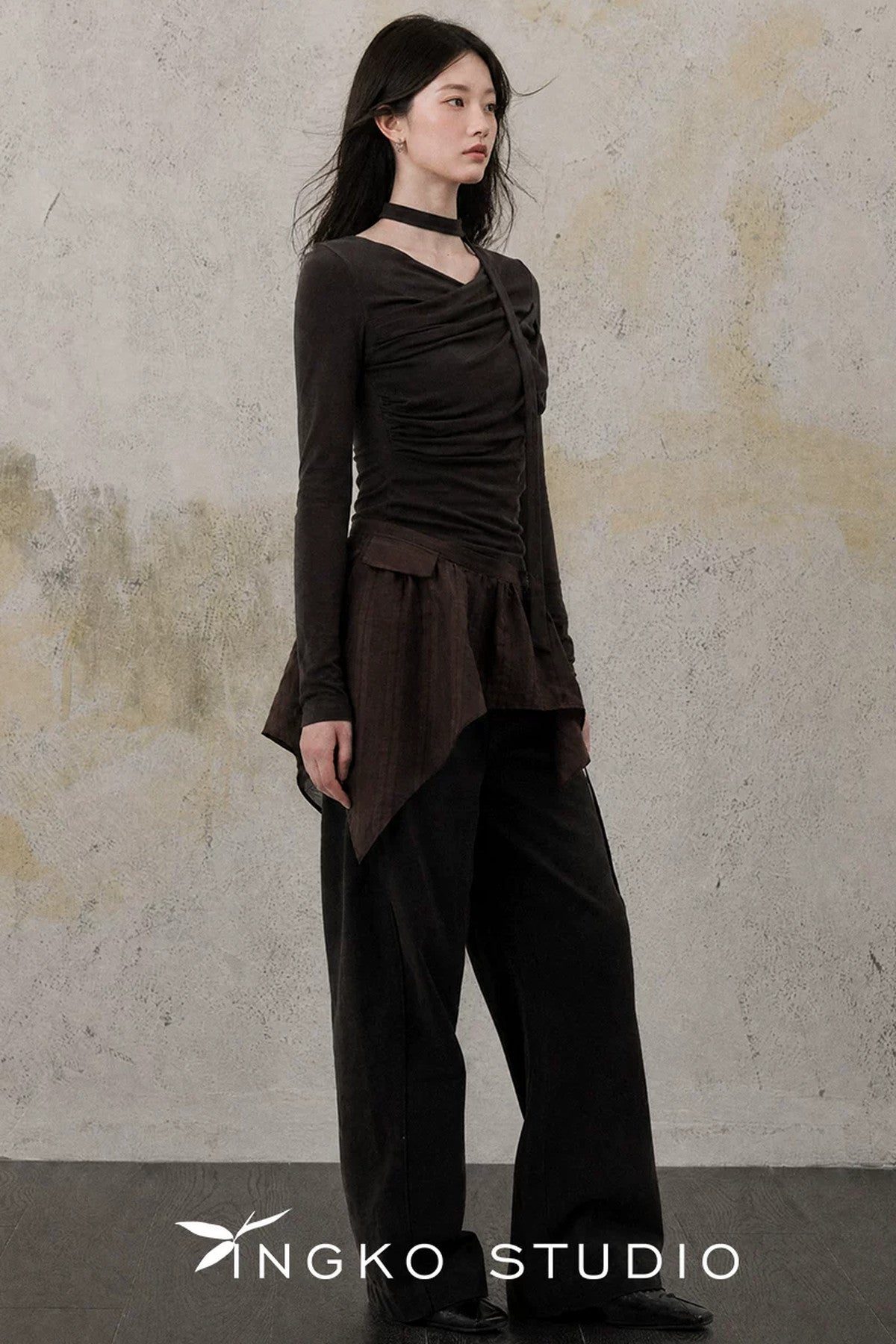 Chestnut Brown Straight Pants