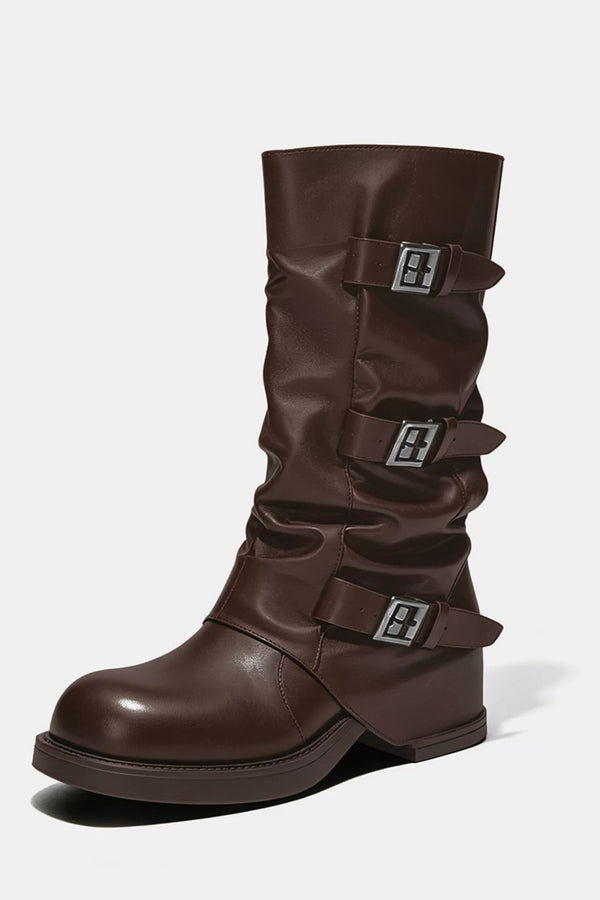 Western Cowboy Mid-High Boots