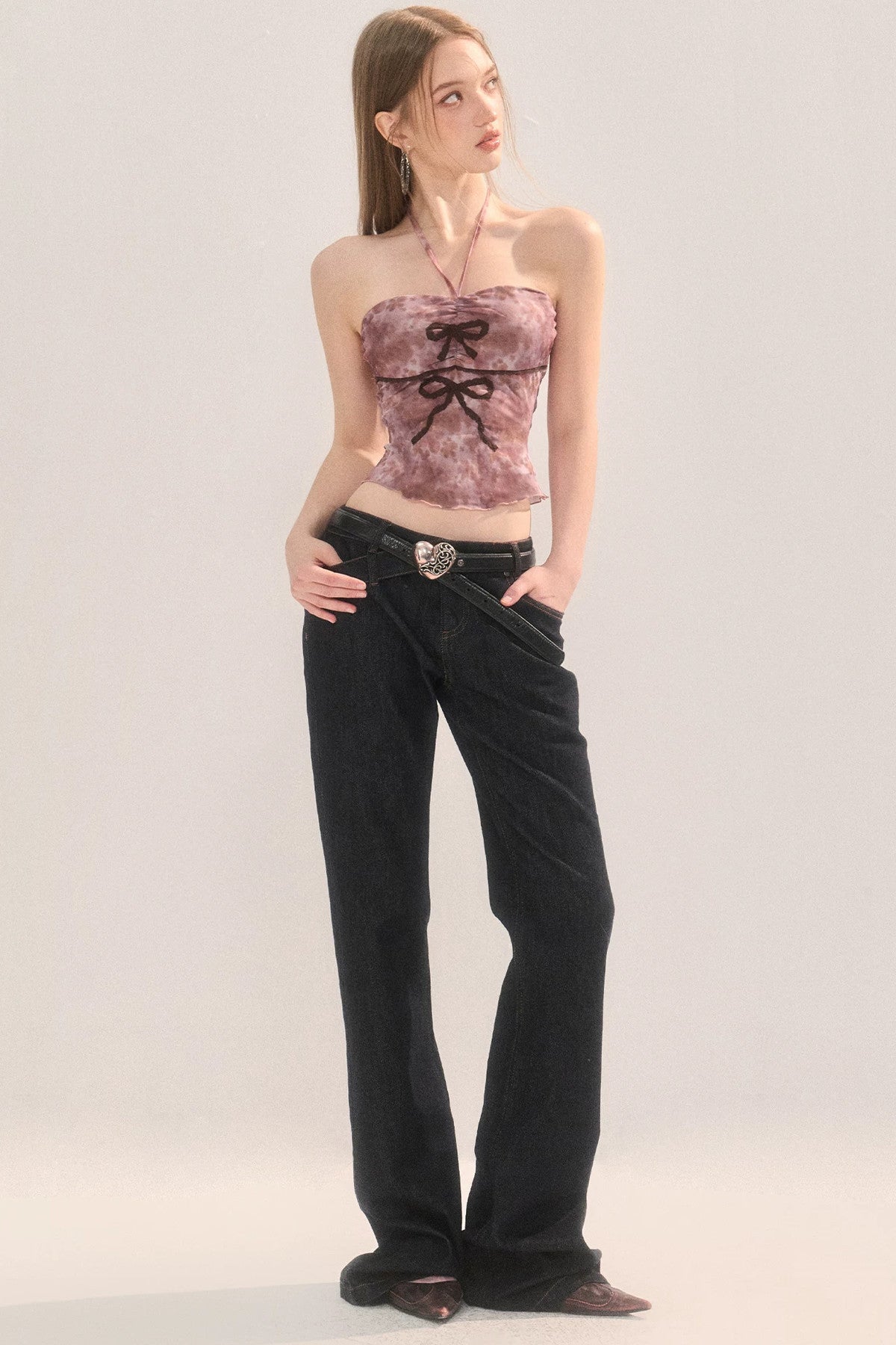 Vintage Slim Fit Flared Pants