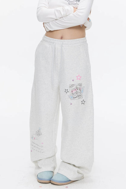 Gray Fleece-Lined Sweatpants