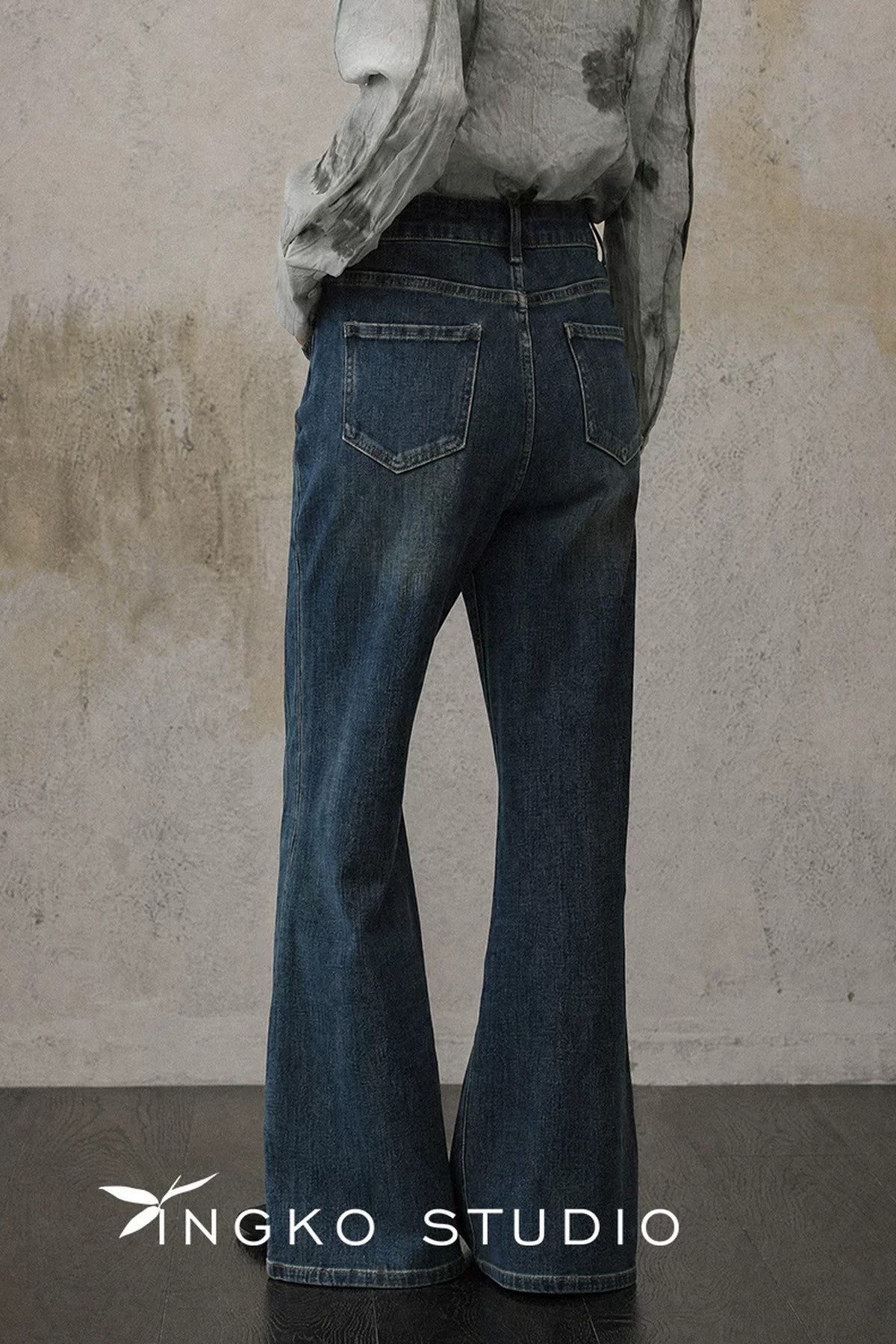 Denim Blue Flared Jeans