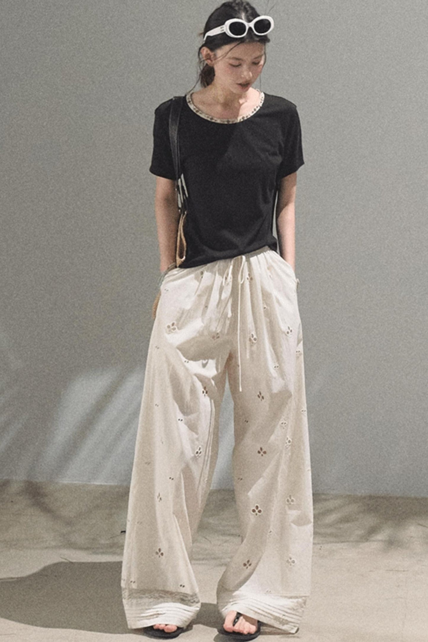 Self-Love Embroidered Summer Pants