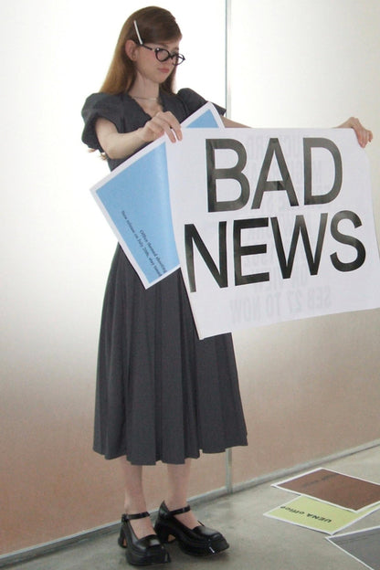 Dark Gray Pleated Skirt Set-Up