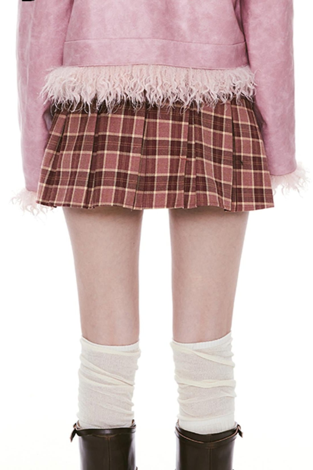 Cute and Stylish Plaid Pleated Skirt