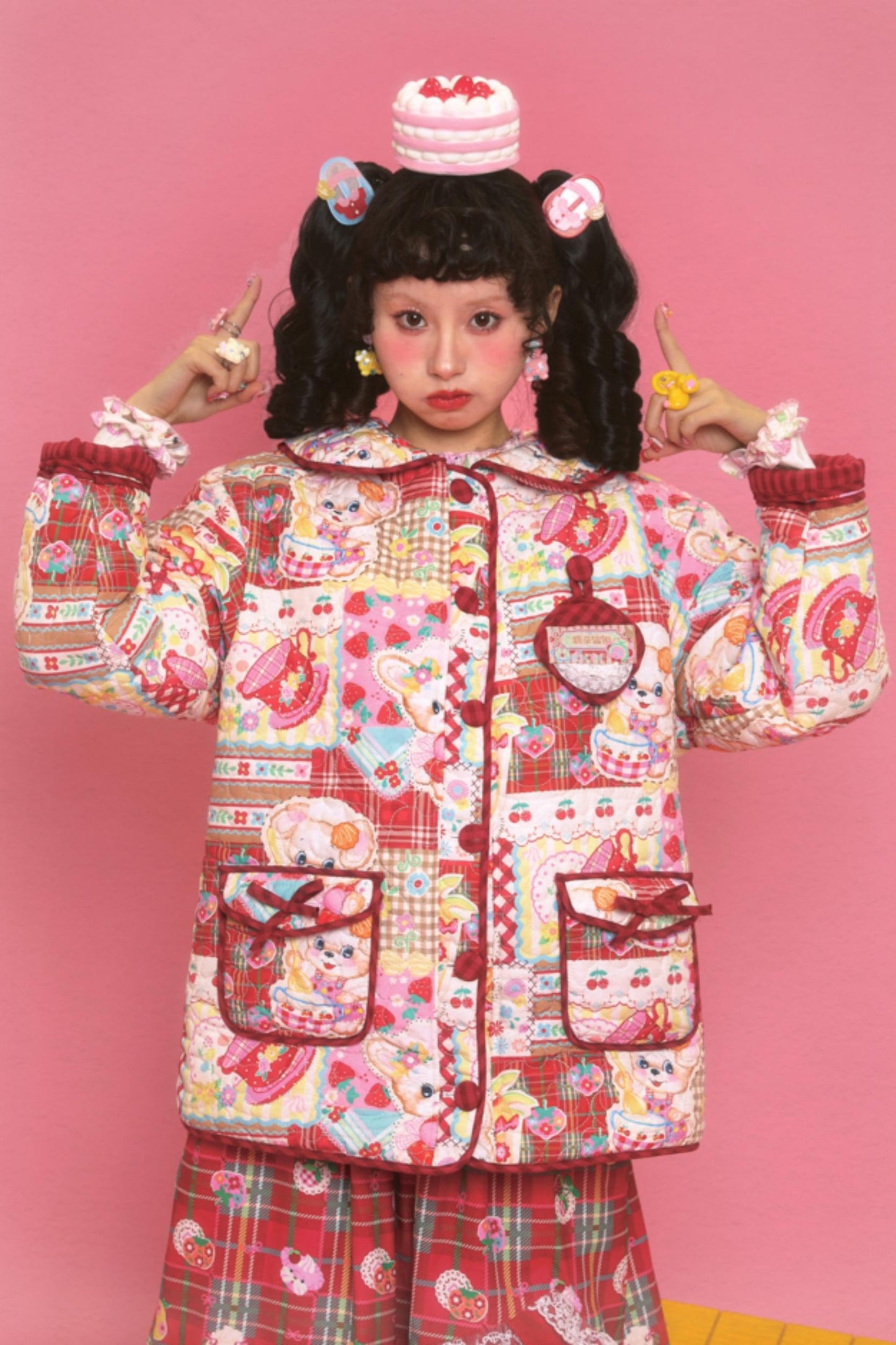 Red Patchwork Bunny Jacket