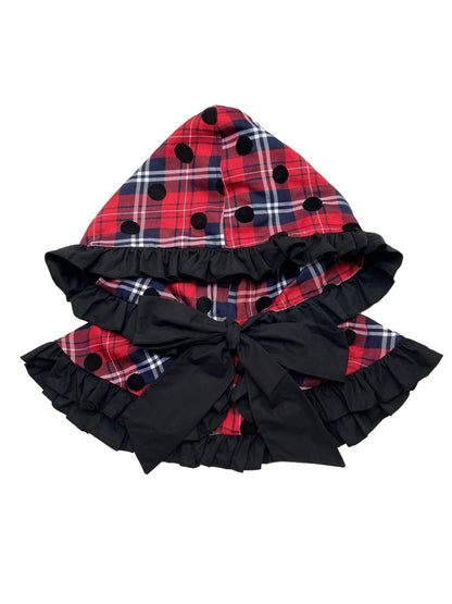 Retro Bow Lace Hooded Shawl