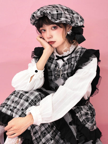 Retro Plaid Beret