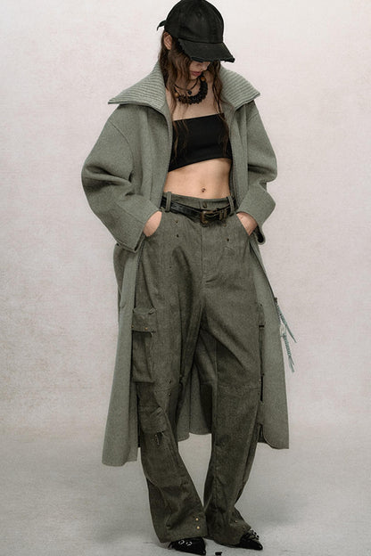 Retro Loose Rivet Cargo Pants