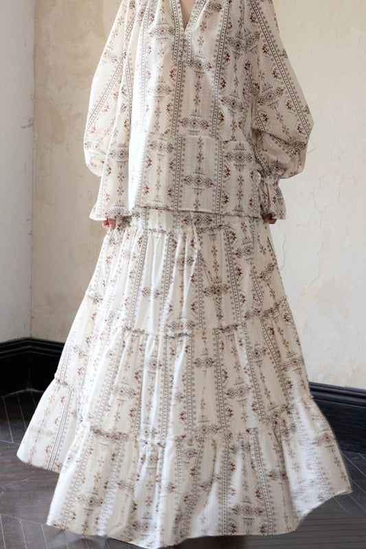 Retro National Resort Style Skirt