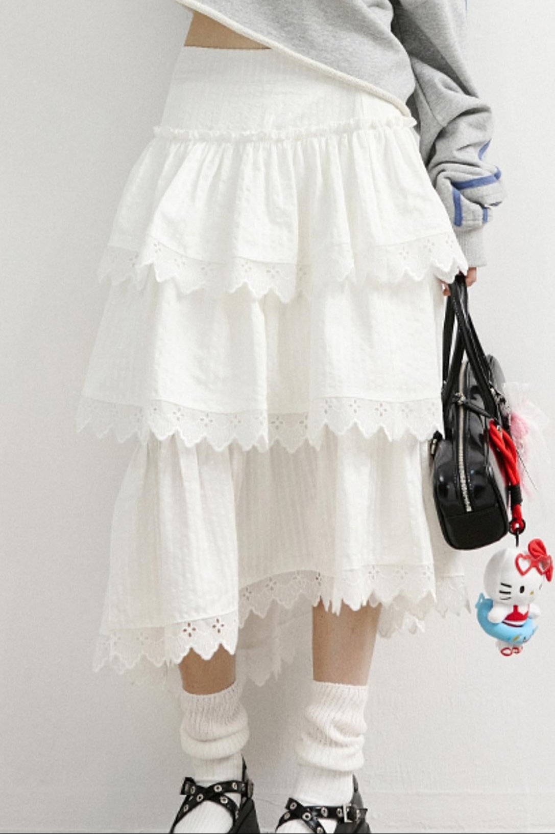 Low-Waist Multi-Layer Lace Cake Skirt