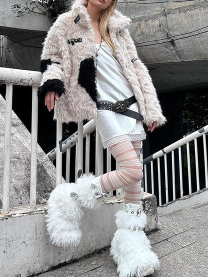 Stitching Fur Jacket