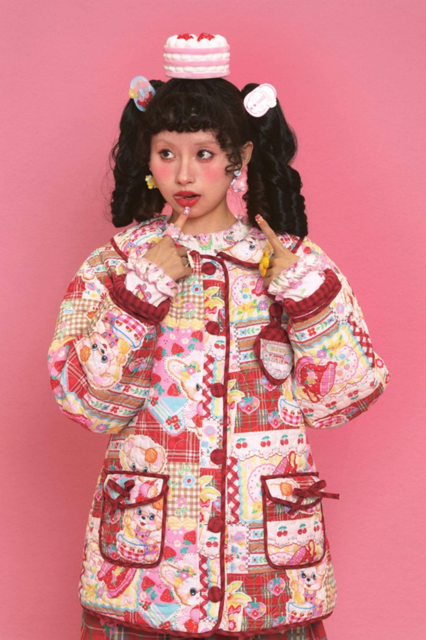 Red Patchwork Bunny Jacket