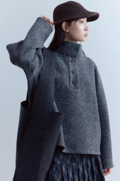 Two-Color Ribbed Knitted Cap