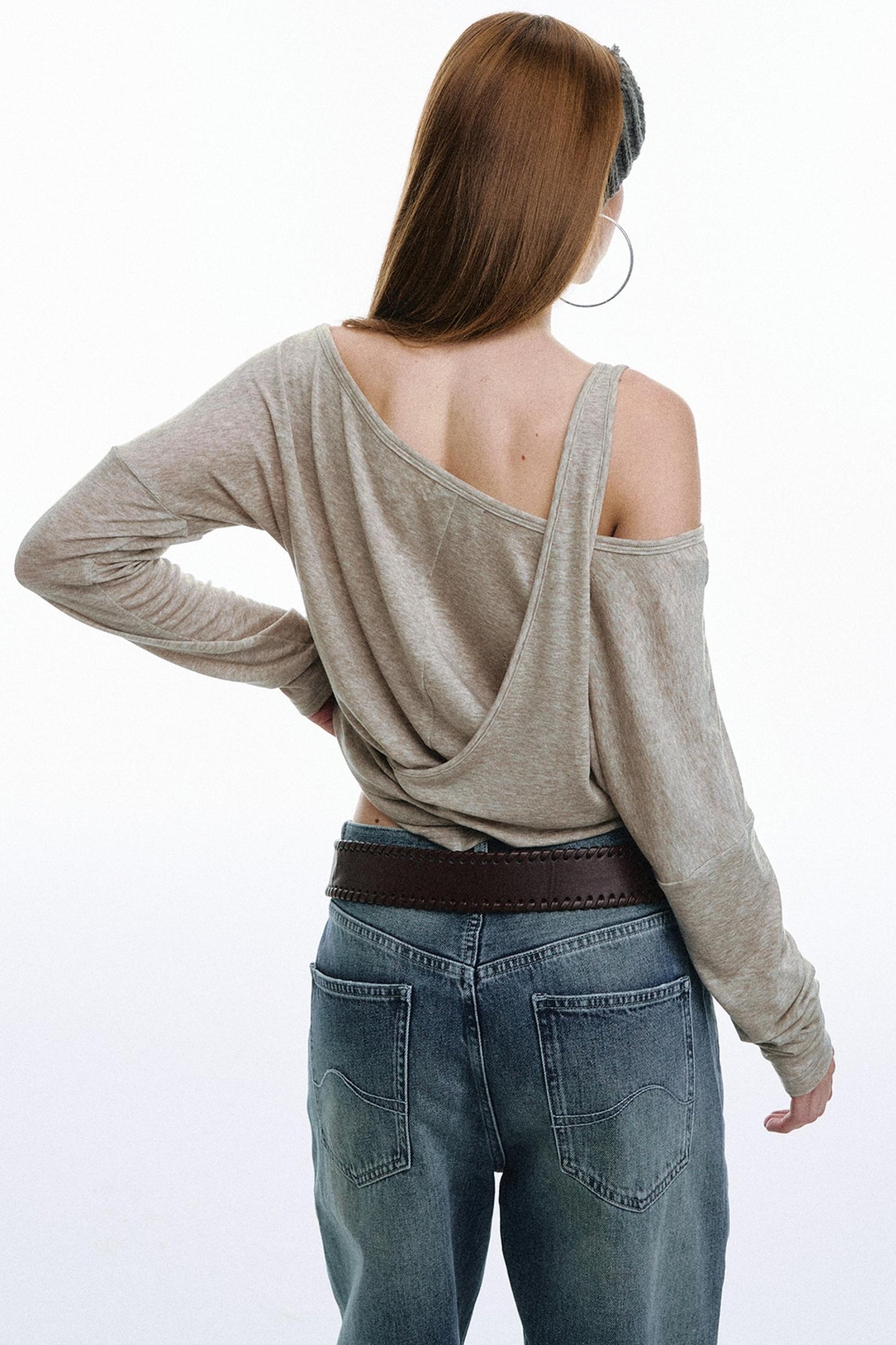 Hot Slanted Wool Knit Top