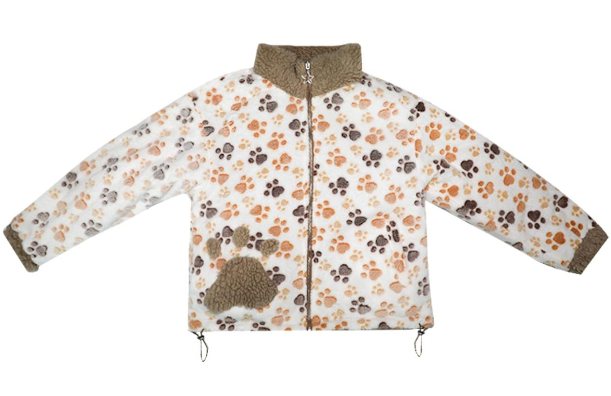 Reversible Bear Print Warm Jacket