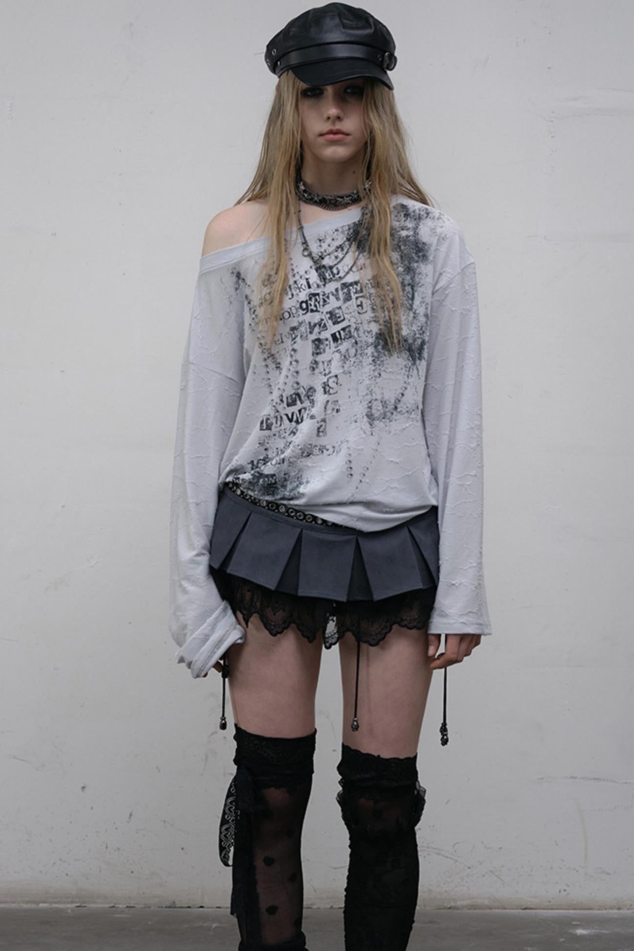 Slouchy One-Shoulder Tee