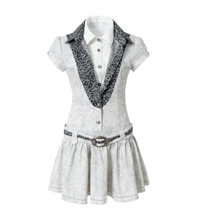 Vintage Patchwork Shirt Dress